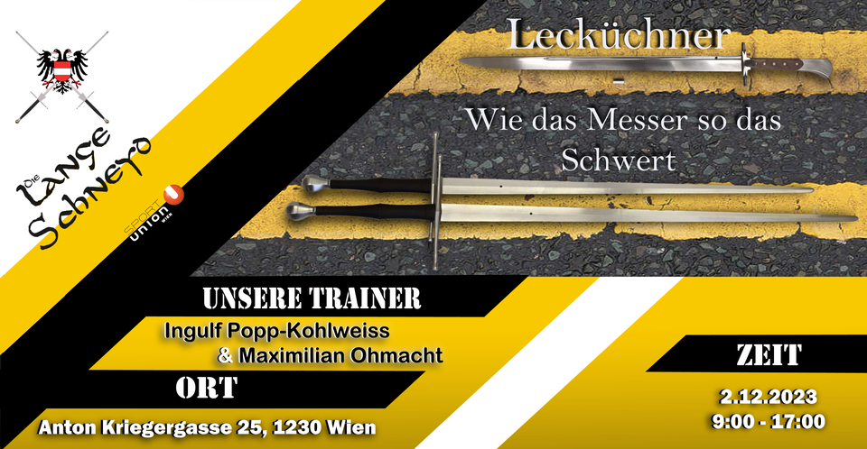 Langschwertseminar - Wie das Messer so das Schwert @ Turnhallen Anton Krieger Gasse | Wien | Wien | Österreich